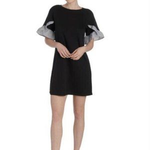 Luxology Grey Ruffle Sleeved Tee Shift Dress NWT Size M